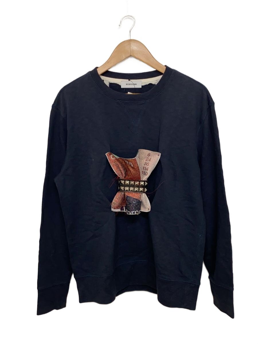 【中古】bodysong.◆スウェット/--/コットン/NVY/スタッズ/リボンモチーフ【メンズウェア】