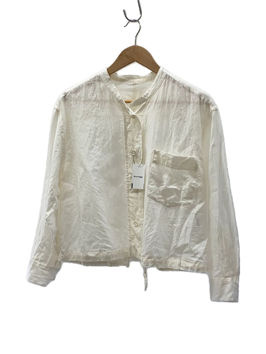 【中古】MARGARET HOWELL◆24SS/長袖シャツ/2/コットン/WHT/無地/578-4253001【レディースウェア】