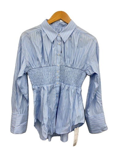 【中古】COCO DEAL◆25SS/シャーリングウエストシャツ/2/タグ付属/BLU/ストライプ/75318357【レディースウェア】 【中古】COCO DEAL◆25SS/シャーリングウエストシャツ/2/タグ付属/BLU/ストライプ/75318357【レディースウェア】
