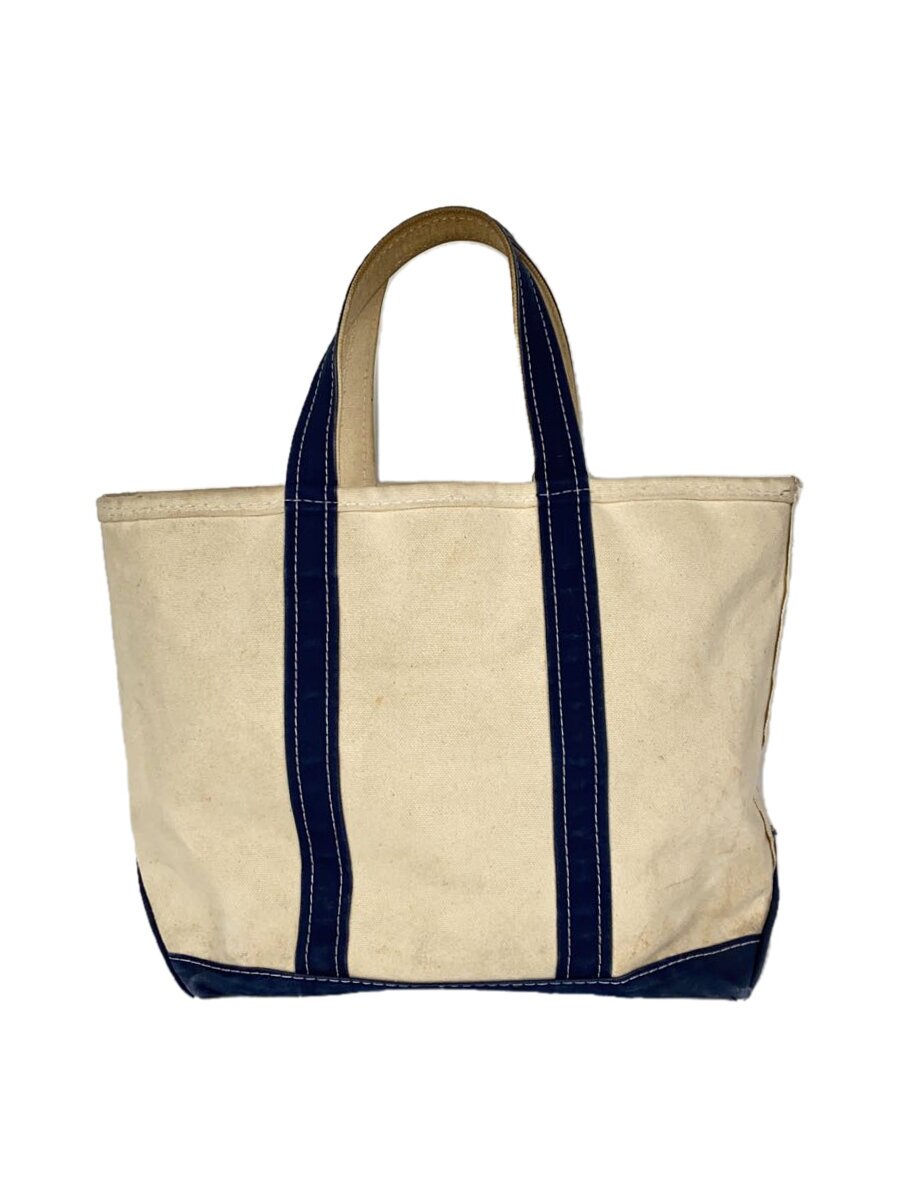 【中古】L.L.Bean◆90s/OBAT AND TOTE/ZIPタイプ/キャンバストートバッグ/ホワイト【バッグ】