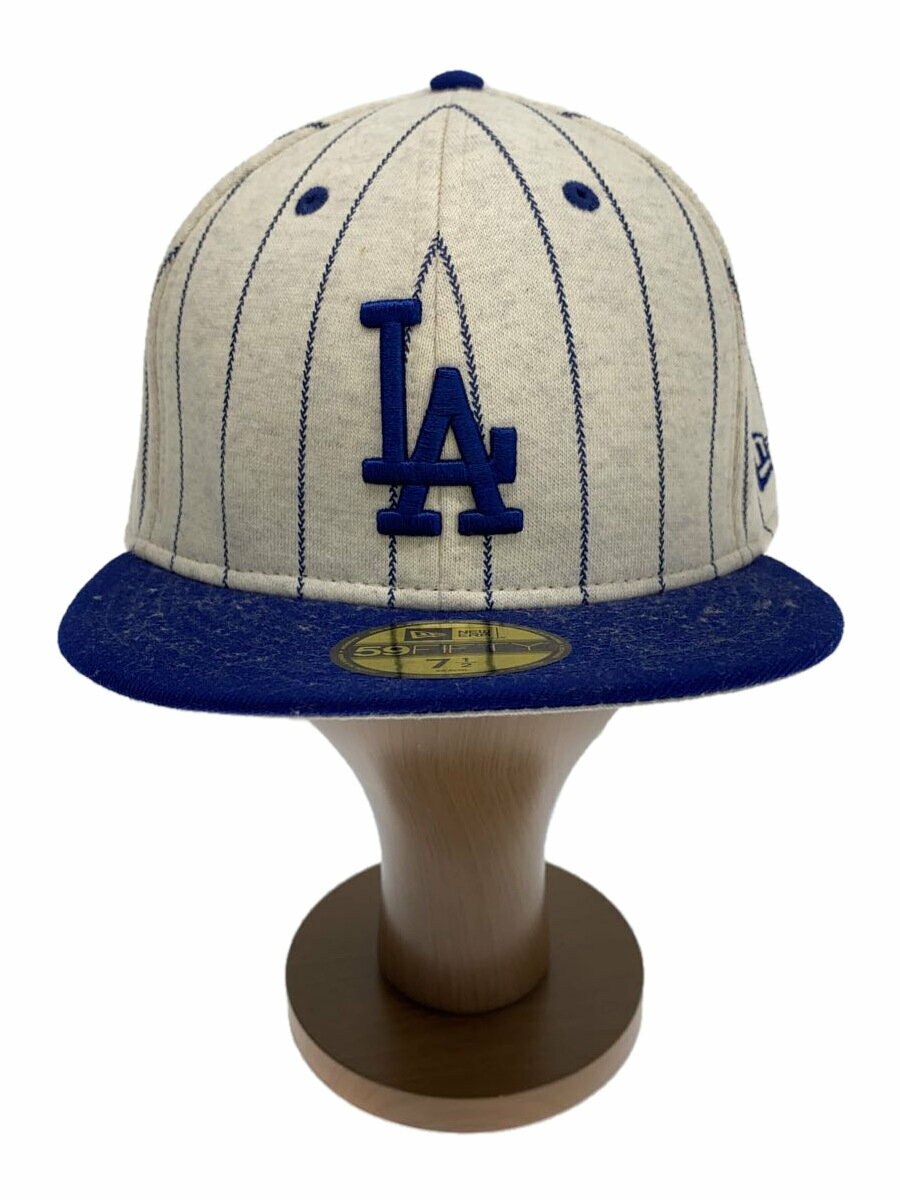 【中古】NEW ERA◆キャップ/--/ポリエステル/WHT/ストライプ/メンズ【服飾雑貨他】