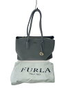【中古】FURLA◆テッサ/持ち手ダメージ/内側汚れ/トートバッグ/--/GRY/無地//【バッグ】