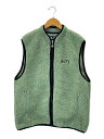 【中古】BoTT◆24SS/Full Zip Fleece Vest/フリースベスト/L/ポリエステル/GRN/241BoTT09【メンズウェア】