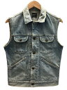 【中古】WRANGLER◆ベスト/M/コットン/BLU/無地【メンズウェア】