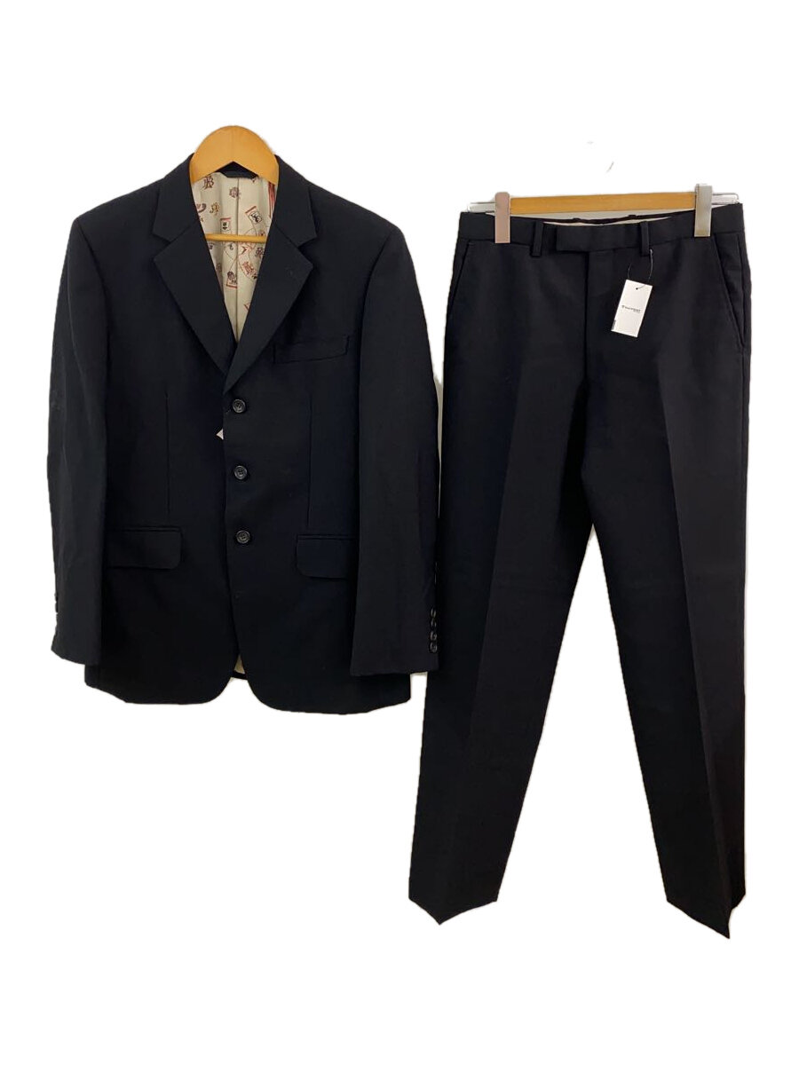 【中古】Paul Smith◆3Bジャケット/裏地柄/スーツ/XXS/ウール/BLK/fx-j1079-01【メンズウェア】