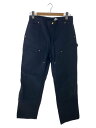【中古】Carhartt◆ボトム/32/コットン/BLK/無地/B01-M//【メンズウェア】