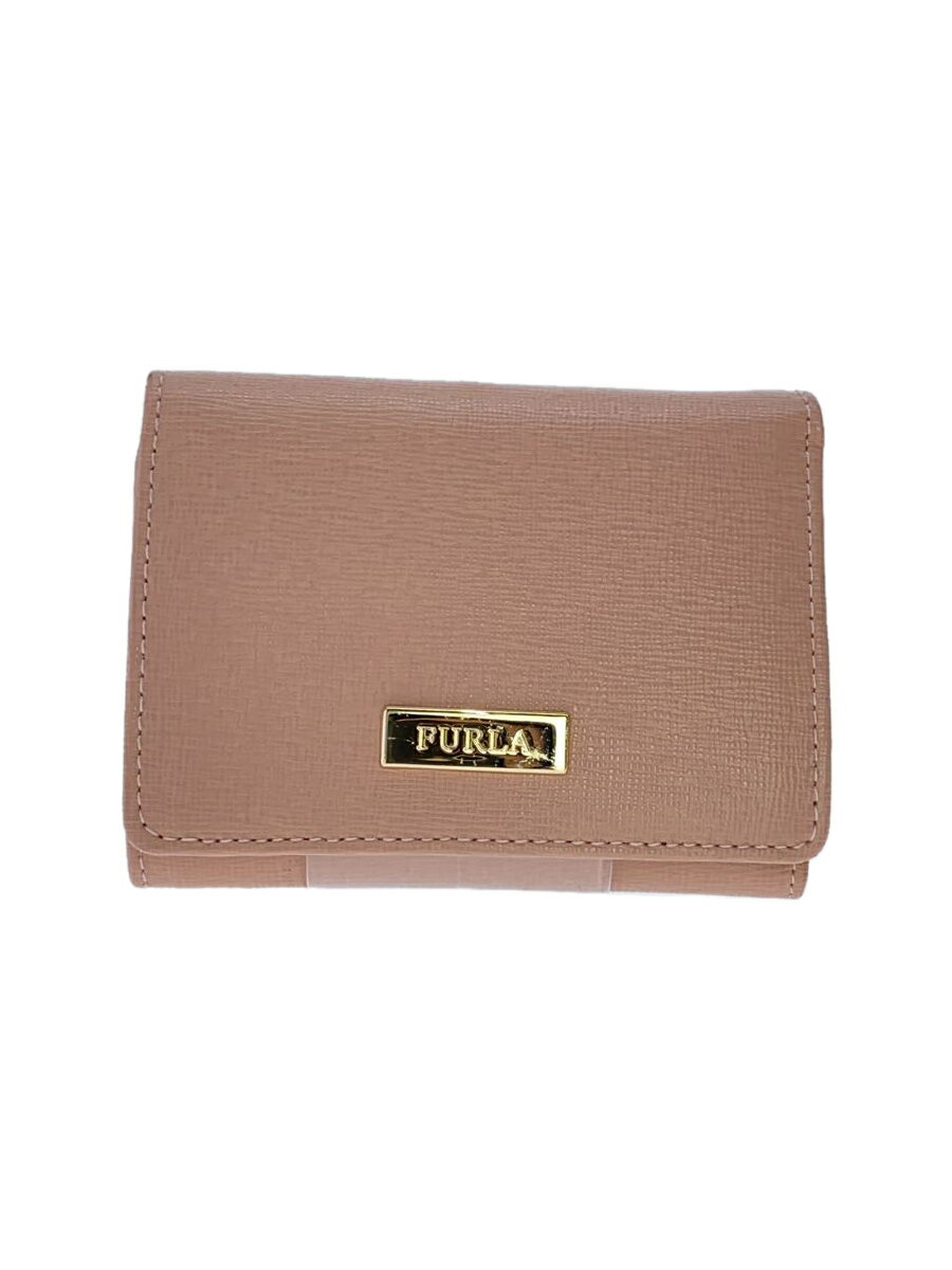 【中古】FURLA◆3つ折り財布/--/PNK/レ