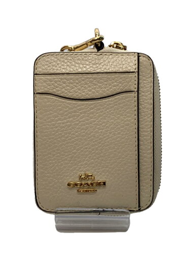 【中古】COACH◆パスケース/レザー/CRM/無地/レディース【服飾雑貨他】 【中古】COACH◆パスケース/レザー/CRM/無地/レディース【服飾雑貨他】