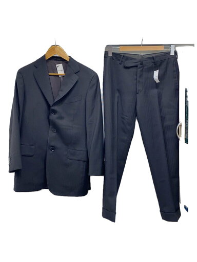 【中古】BOGLIOLI◆スーツ/46/ウール/BLK/ストライプ//【メンズウェア】 【中古】BOGLIOLI◆スーツ/46/ウール/BLK/ストライプ//【メンズウェア】
