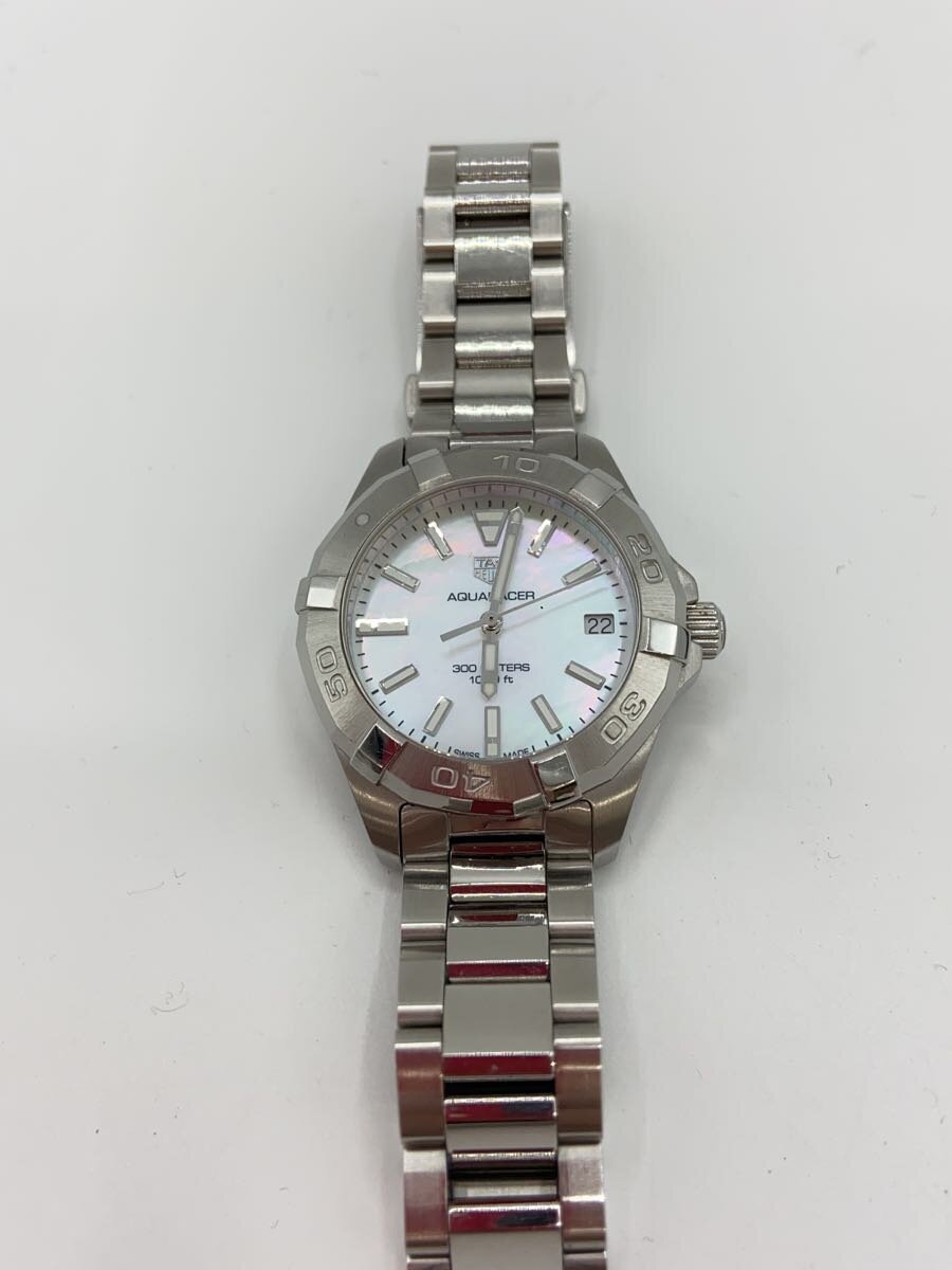 【中古】TAGHeuer◆Aquaracer/箱有/クォーツ腕時計/アナログ/ステンレス/WHT/シルバー/SS/WBD1311【服飾雑貨他】