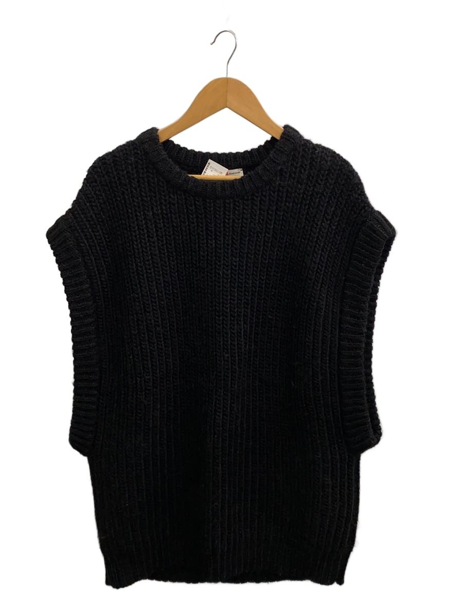 Pyjama Knitwear/ニットベスト(厚手)/--/アクリル/BLK/無地//