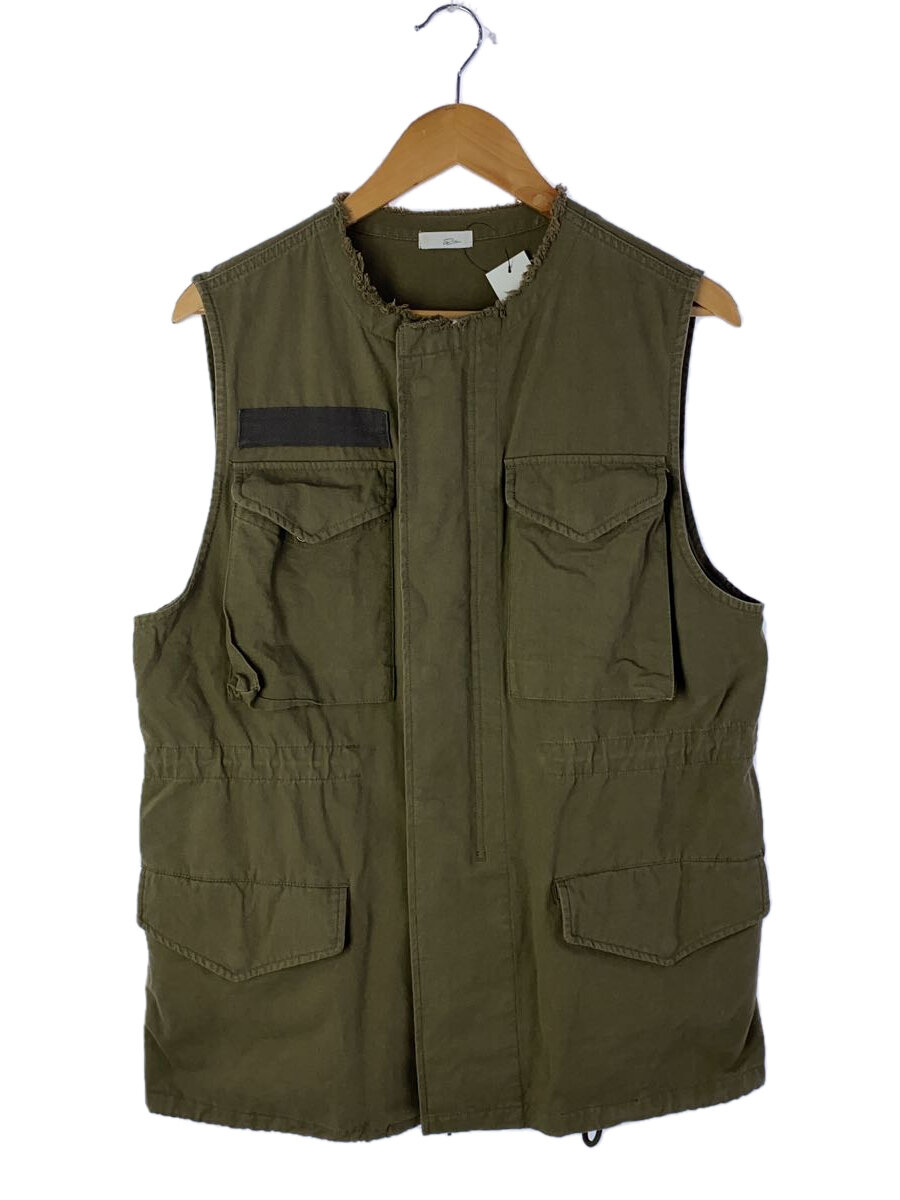 【中古】CANAL JEAN◆ミニタリーノーカラーベスト/ARC/ベスト/--/--/KHK//【レディースウェア】