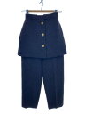 【中古】FUMIKA UCHIDA◆BOUCLE MINI-SKIRT ON SLACKS/ボトム/34/アルパカ/BLK/FU-M-PT002【レディースウェ...