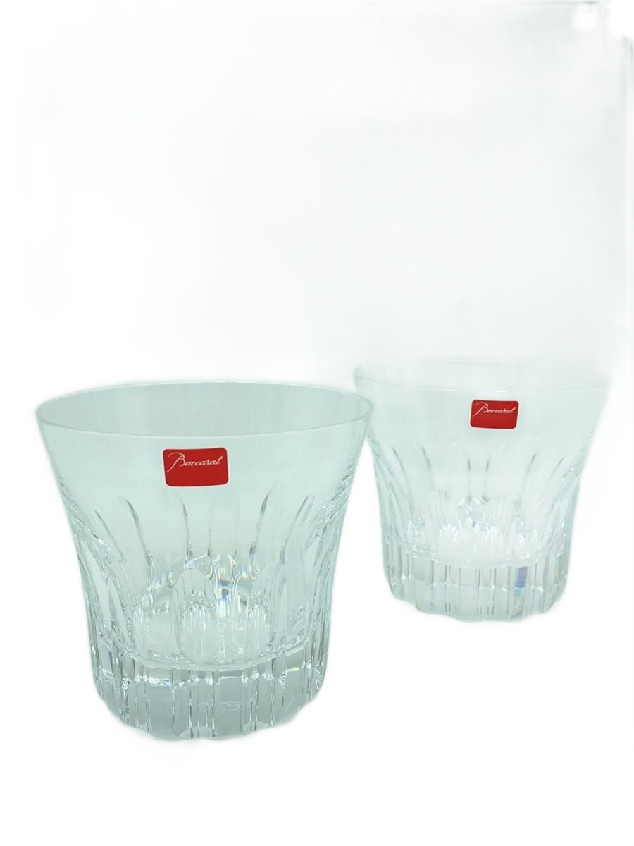 【中古】Baccarat◆グラス/2点セット/クリア/ロックグラス/ペアグラス//【キッチン用品】