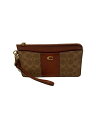 【中古】COACH◆ポーチ/PVC/BRW/無地/C8568【バッグ】