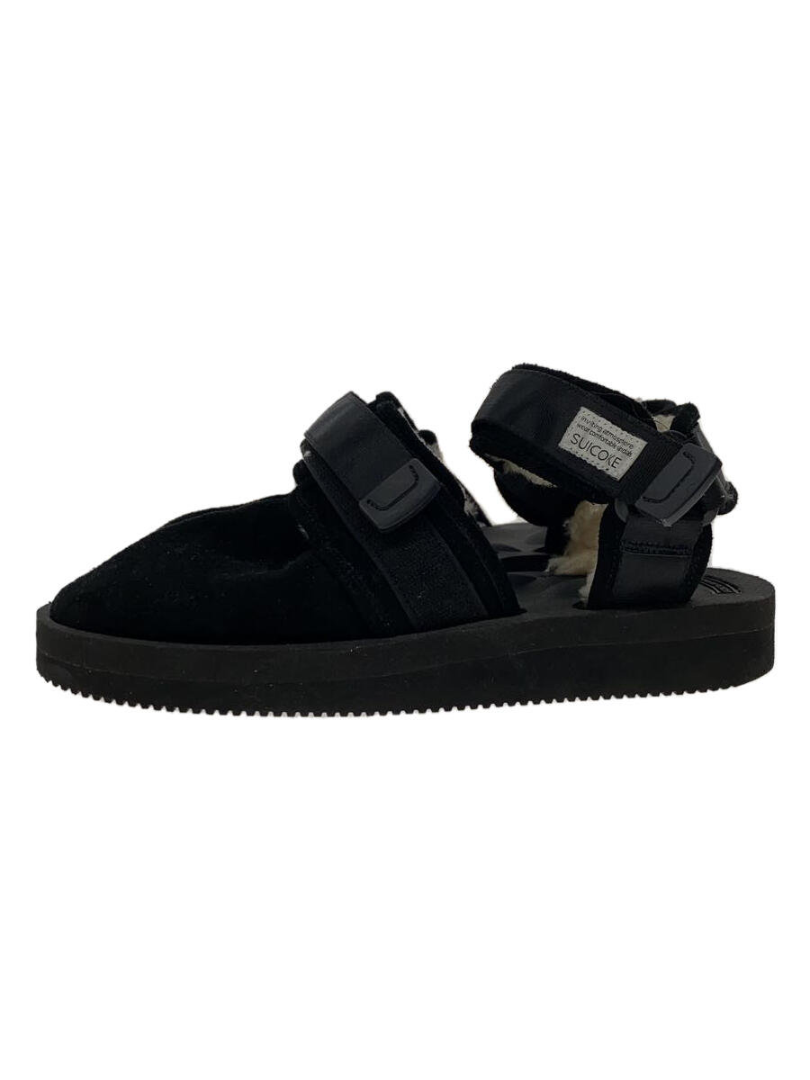 【中古】suicoke◆サンダル/27cm/BLK/スウェード【シューズ】