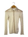 【中古】CLANE◆LADY LACE SHIRT/1/ナイロン/ホワイト/無地/18105-1102【レディースウェア】