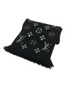 【中古】LOUIS VUITTON◆LOUIS VUITTON/エシャルプ ジャイアントモノグラム/マフラー/ウール/BLK/モノグラム/メンズ//【服飾雑貨他...