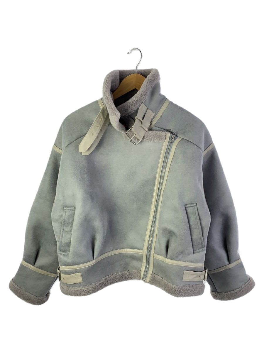 【中古】dazzlin◆ボアショートコンパクトブルゾン/FREE/ポリエステル/GRY/無地/022250200501-01【レディースウェア】