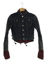 【中古】DSQUARED2◆Gジャン/38/レザー/S75AM0521/17AW/シャツドッキング切替ジャケット【レディースウェア】