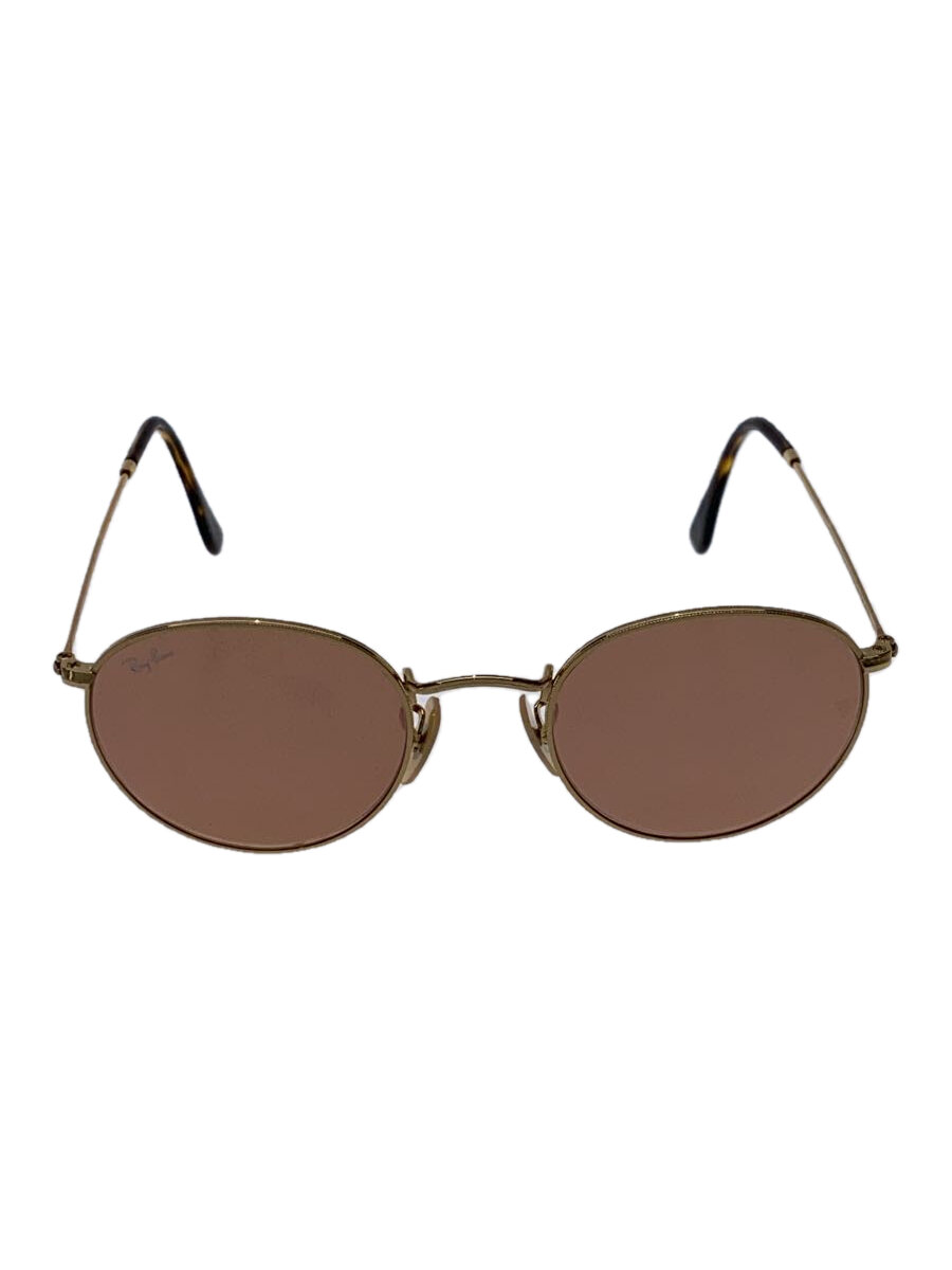 【中古】Ray-Ban◆サングラス/ROUND FLAT LENSES/メタル/メンズ/RB3447-N【服飾雑貨他】