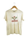 【中古】GUCCI◆GUCCI グッチ Tシャツ/M/コットン/BEG/