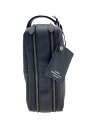 【中古】PORTER◆WITH POUCH/セカンドバッグ/レザー/BLK/016-01077【バッグ】