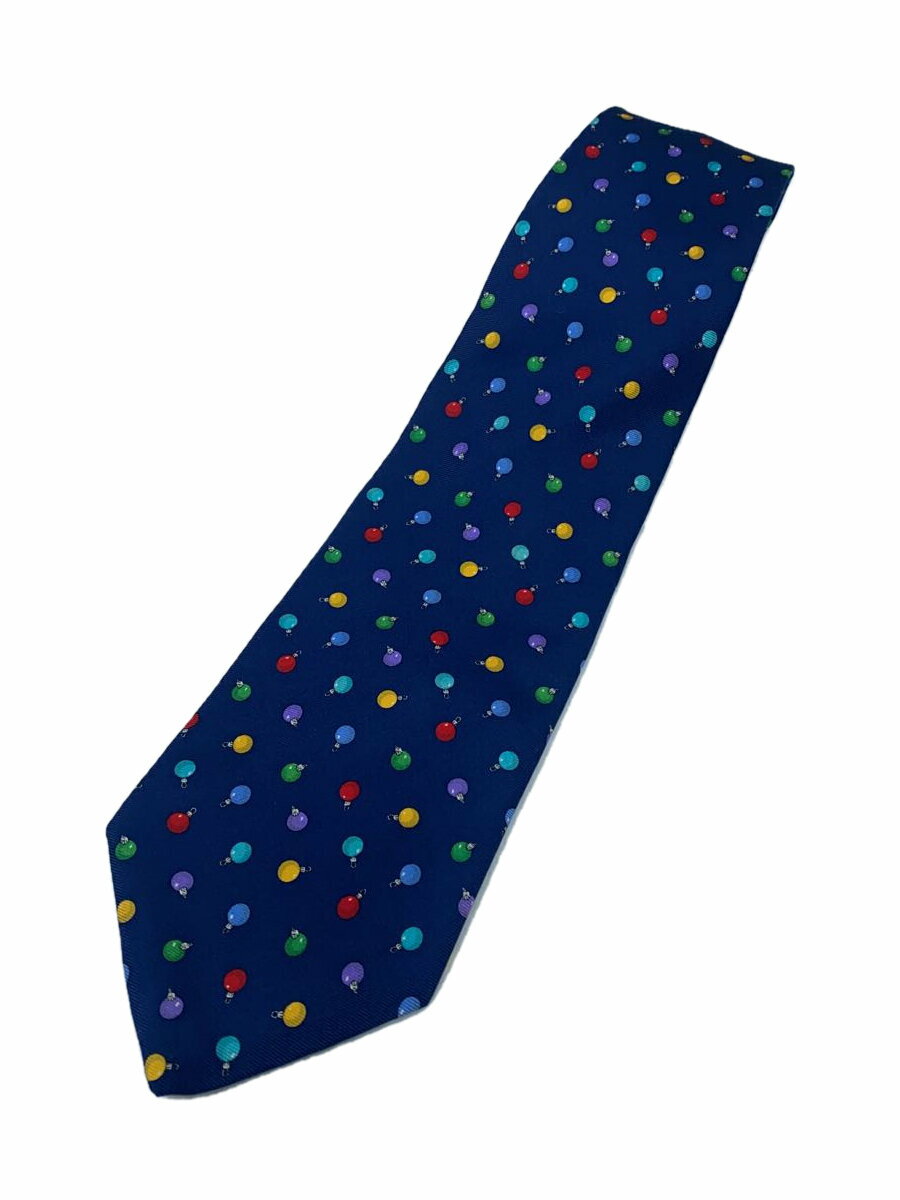 【中古】BROOKS BROTHERS◆ネクタイ/シルク/NVY/総柄/メンズ【服飾雑貨他】