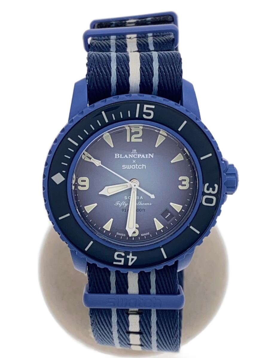 【ブランド】BLANCPAIN 【ブランドカナ】ブランパン 【型番】 【程度】B 【サイズ】 【メインカラー】ブルー 【素材・生地】キャンバス 【キーワード】　　　? NULL ? 2026/05/27 スーパーセカンドストリート八尾店【4130】【中古】BLANCPAIN◆SCUBA Fifty Fathoms/自動巻腕時計/アナログ ブランド BLANCPAIN 型番 カラー ブルー 柄 素材・生地 キャンバス>色・素材について サイズ >サイズ表示について 実寸（cm） 【腕時計】 ケース縦：4 / ケース横：4.2 / 文字盤縦：2.8 / 文字盤横：2.8 / ケースの厚さ：1.4 / バンド幅：2.1 / 手首周り：/ 【その他】 その他サイズ：/ 商品は　スーパーセカンドストリート八尾店の店頭にて販売しております。商品に関するお問合わせは、お電話(TEL:072-990-2370)にて、問合わせ番号：2241302192170をお伝えください。 配送方法やお支払い方法に関するお問い合わせは、サポートセンターまでご連絡をお願いします。 ※お電話の対応は営業時間内のみとなります。お問い合わせフォームでお問い合わせの際はご注文番号をご記入下さい この商品に関する出品店舗からのコメント 20251213日差+6