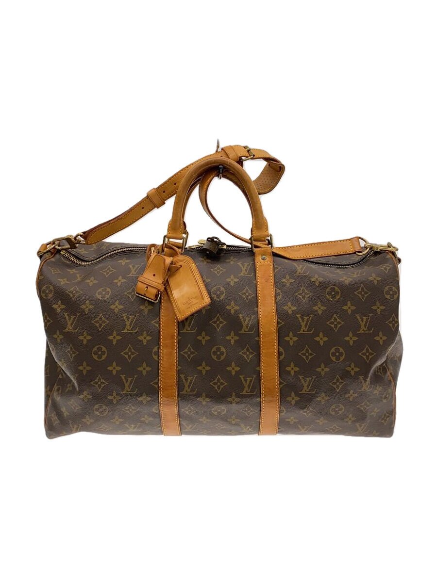 LOUIS VUITTON - 【中古】LOUIS VUITTON◆キーポル・バンドリエール45_モノグラム・キャンバス_BRW/PVC/BRW/総柄【バッグ】
