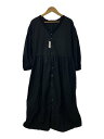 【中古】nest Robe◆シャツワンピース/FREE/リネン/BLK/無地/01234-1429//【レディースウェア】(4)
