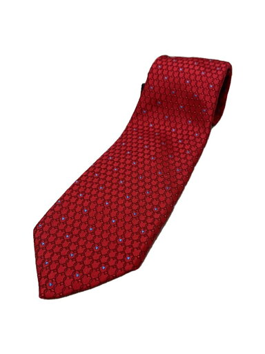 【中古】BVLGARI◆ネクタイ/シルク/RED/総柄/メンズ【服飾雑貨他】 【中古】BVLGARI◆ネクタイ/シルク/RED/総柄/メンズ【服飾雑貨他】