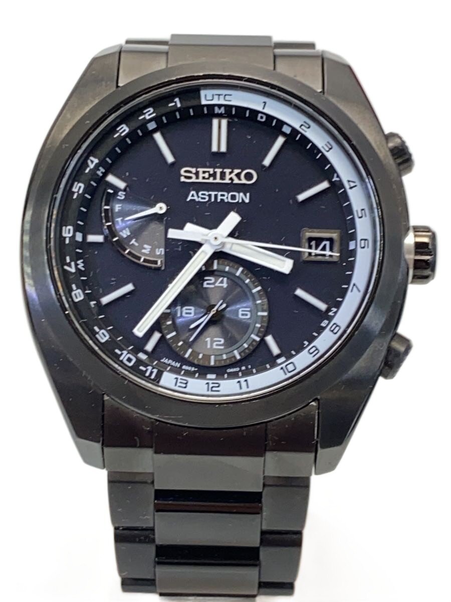 【中古】SEIKO◆ASTRON/ソーラー腕時計/--/チタン/BLK/BLK/チタン/8B63-0BA0//【服飾雑貨他】