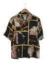 【中古】WACKO MARIA◆凶気の桜/半袖シャツ/M/レーヨン/WHT/総柄【メンズウェア】