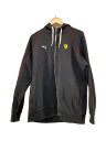 【中古】PUMA◆使用感有/FERRARI/パーカー/--/コットン/BLK/538164-01【メンズウェア】