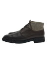 【中古】Paraboot◆チャッカブーツ/8/ブラウン/レザー/13783/ウール切替/SAONE/TEX/ソーヌ【シューズ】