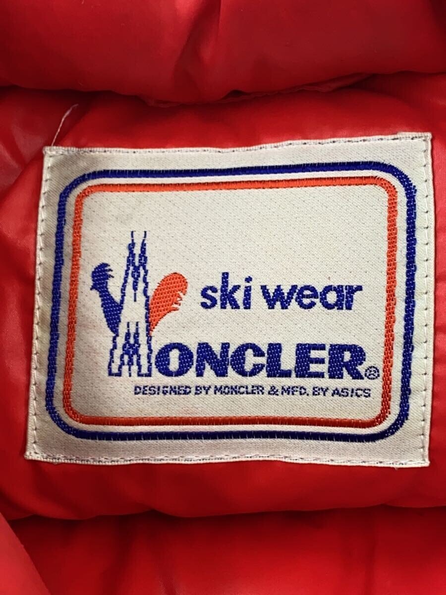 【中古】MONCLER◆ダウンジャケット/--/ナイロン/NVY/無地/ski wear/アシックス/日本製/フロント一部リヘ【メンズウェア】