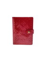 【中古】LOUIS VUITTON◆アジェンダPM_モノグラム・ヴェルニ_RED/エナメル/レッド/総柄/レディース【服飾雑貨他】