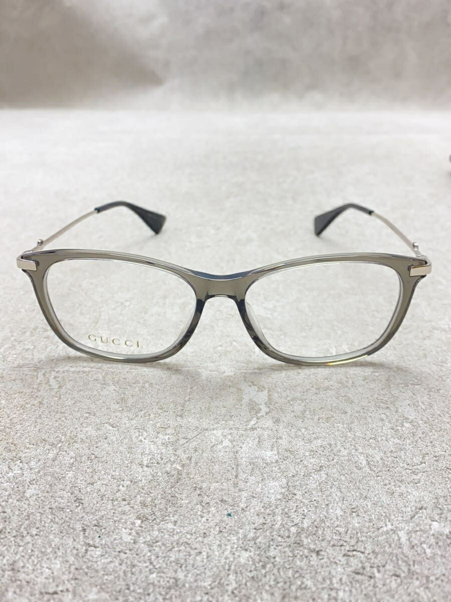 【中古】GUCCI◆メガネ/プラスチック/GRY/CLR/メンズ/GG1061/MADE IN ITALY【服飾雑貨他】