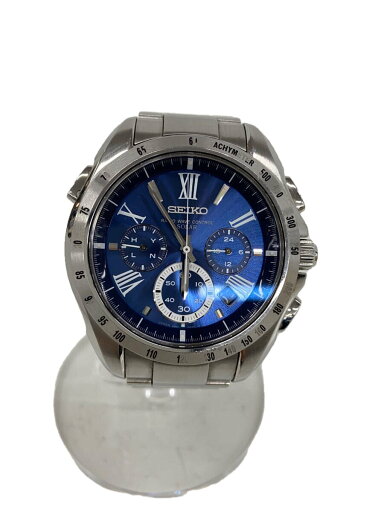 【中古】SEIKO◆ソーラー腕時計/アナログ/ステンレス/NVY/SLV/8B82-0AG0【服飾雑貨他】 【中古】SEIKO◆ソーラー腕時計/アナログ/ステンレス/NVY/SLV/8B82-0AG0【服飾雑貨他】