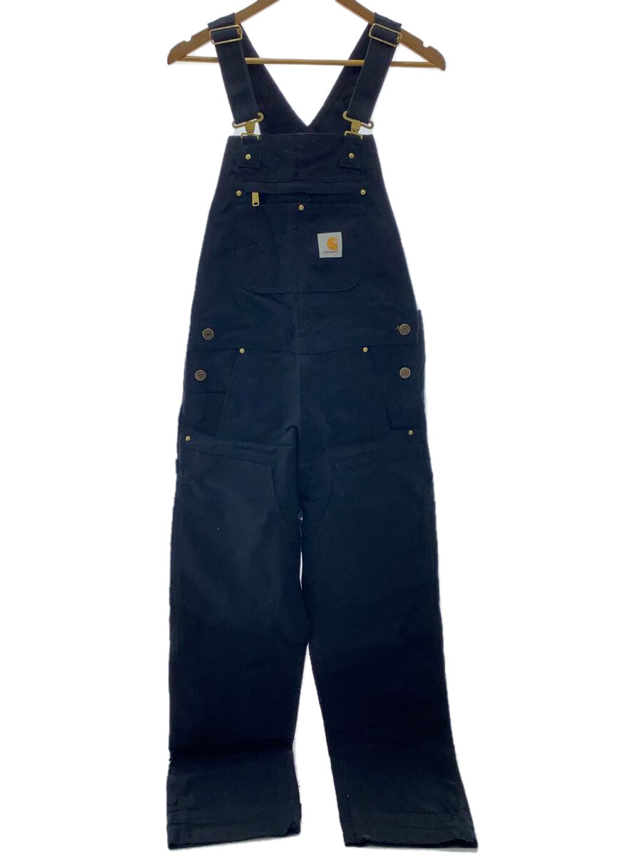【中古】Carhartt◆Duck Bib Overalls/オーバーオール/30/コットン/ブラック/無地/102776-001【メンズウェア】