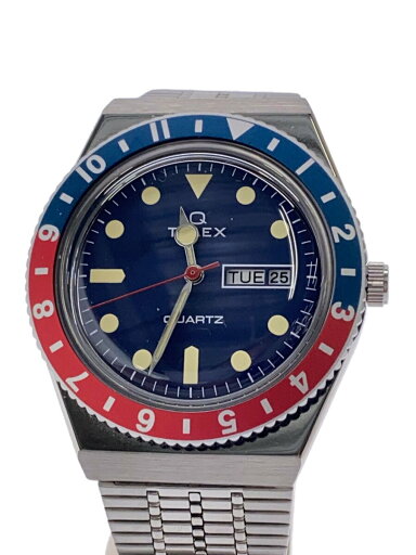 【中古】TIMEX◆Q TIMEX/デイデイト/クォーツ腕時計/アナログ/ステンレス/NVY/SLV/TW2T80700【服飾雑貨他】 【中古】TIMEX◆Q TIMEX/デイデイト/クォーツ腕時計/アナログ/ステンレス/NVY/SLV/TW2T80700【服飾雑貨他】