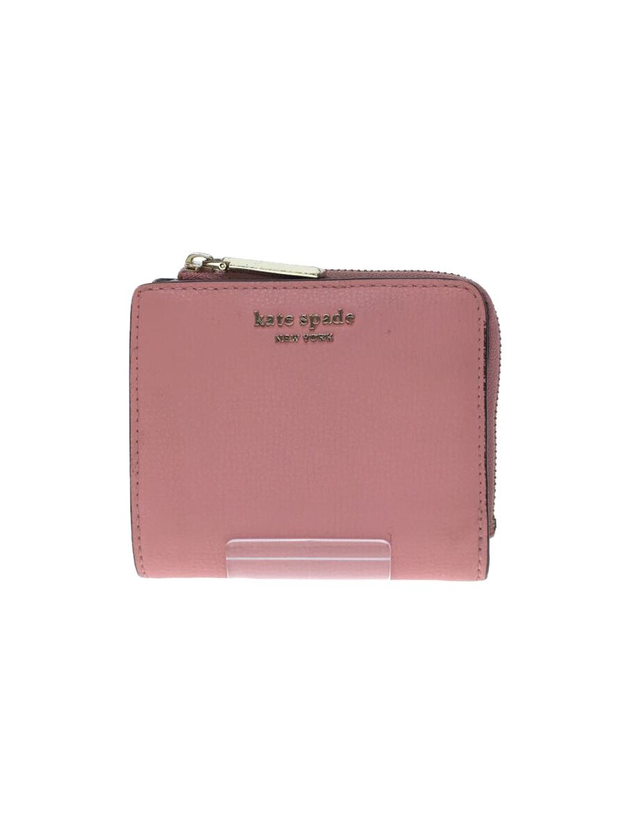 【中古】kate spade new york◆2つ折り財布/レザー/PNK/無地/レディース/PWRU7250【服飾雑貨他】