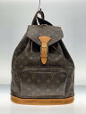 【中古】LOUIS VUITTON◆モンスリ_モノグラム・キャンバス_BRW/PVC/BRW【バッグ】