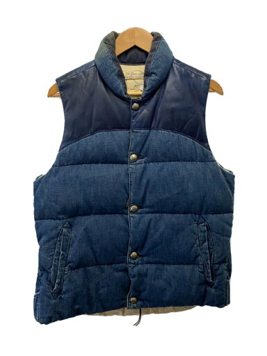 【中古】REMI RELIEF◆ダウンベスト/L/コットン/BLU【メンズウェア】 【中古】REMI RELIEF◆ダウンベスト/L/コットン/BLU【メンズウェア】