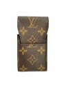 【中古】LOUIS VUITTON◆エテュイ・シガレット_モノグラム・キャンバス_BRW/PVC/BRW/メンズ【服飾雑貨他】