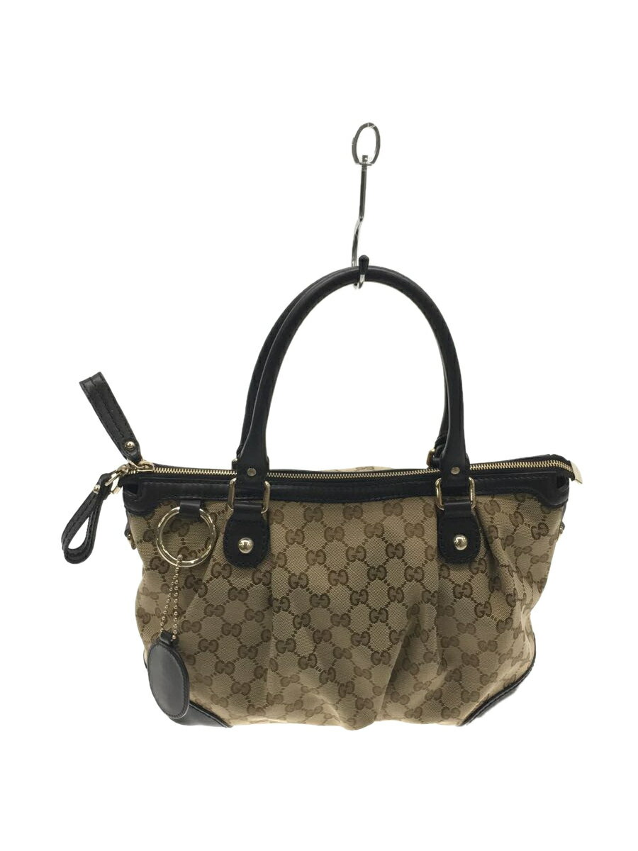 【中古】GUCCI◆スーキーハンドバック/GG/トートバッグ/247902【バッグ】