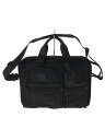 【中古】TUMI◆ブリーフケース/ナイロン/BLK/T-Pass/ショルダー付/2WAY/レザー擦れ有//【バッグ】