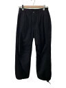 【中古】Whimsy◆23SS/NYLON UTILITY TRUCK PANT/ボトム/M/ナイロン/ブラック【メンズウェア】