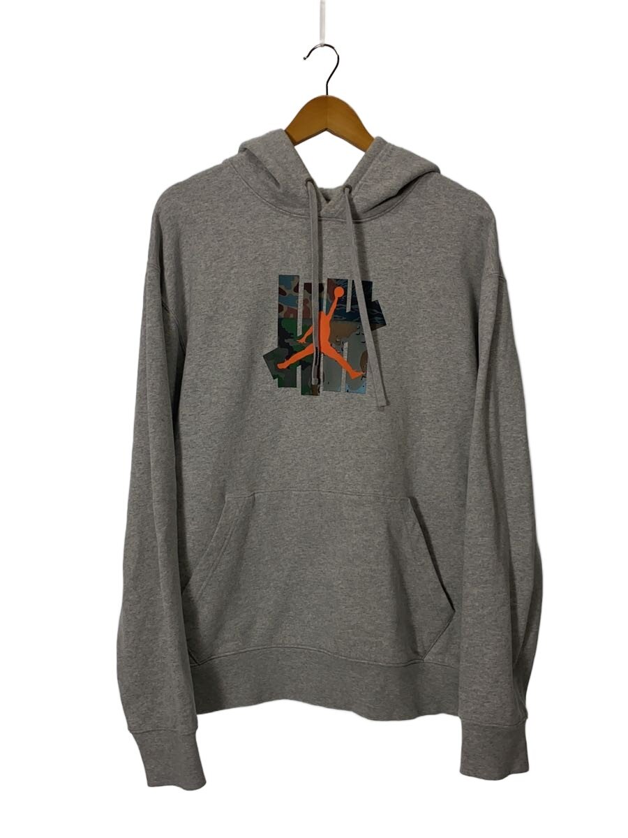 NIKE◆パーカー/L/コットン/GRY/プリント/DX4299-050/UNDEFEATED×Jordan